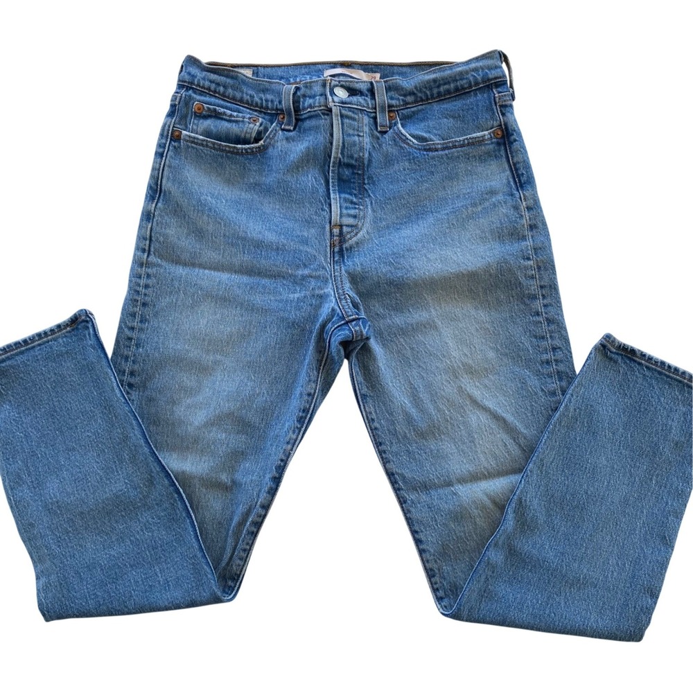 Levi's Premium Wedgie Straight Jeans Women's 29 High Rise Button Fly‎ Crop Retro